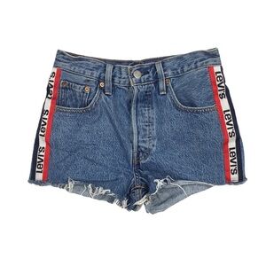 Levi's 501 Spectator Sports Cut Off Jean Shorts Womens 24 Cotton Denim Premium